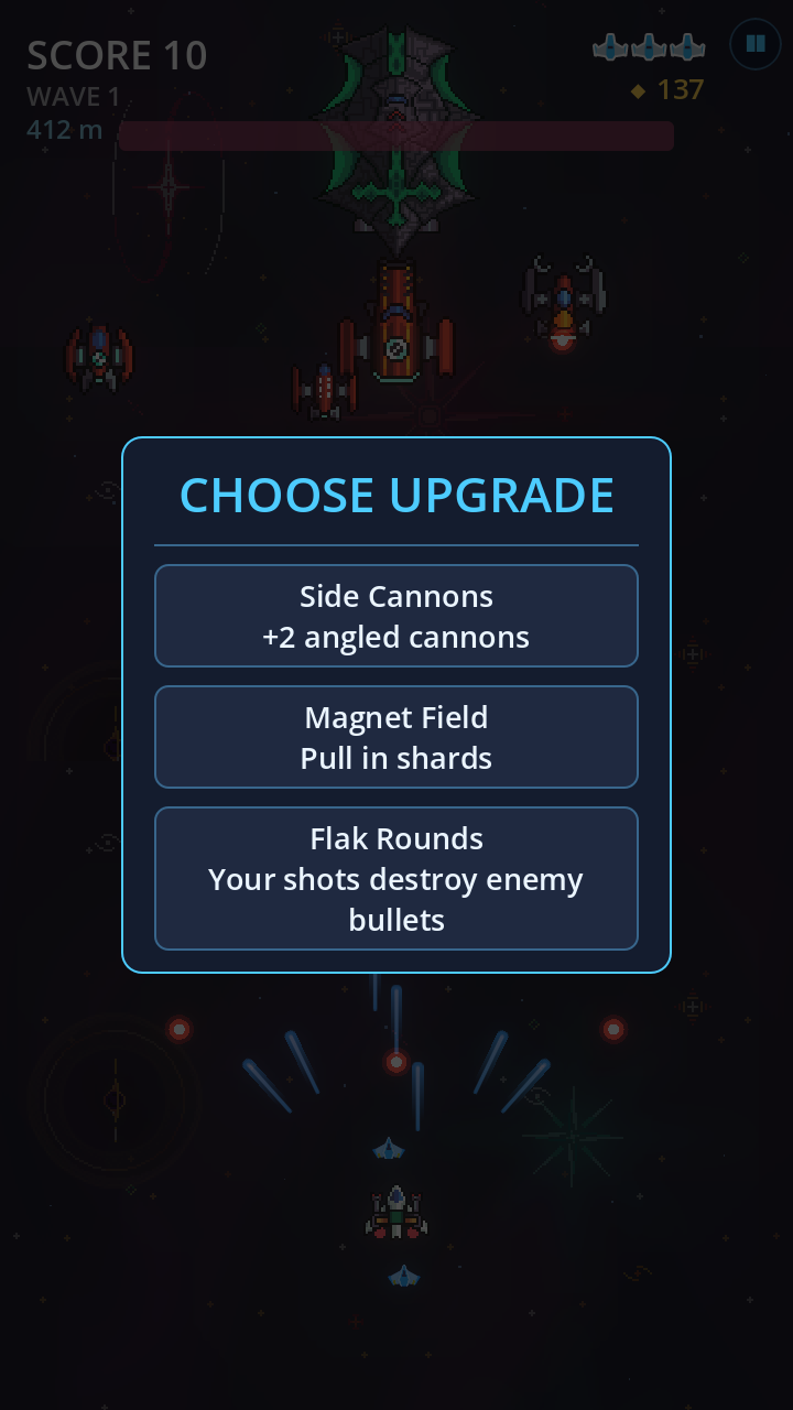Choosing a roguelite upgrade after a boss